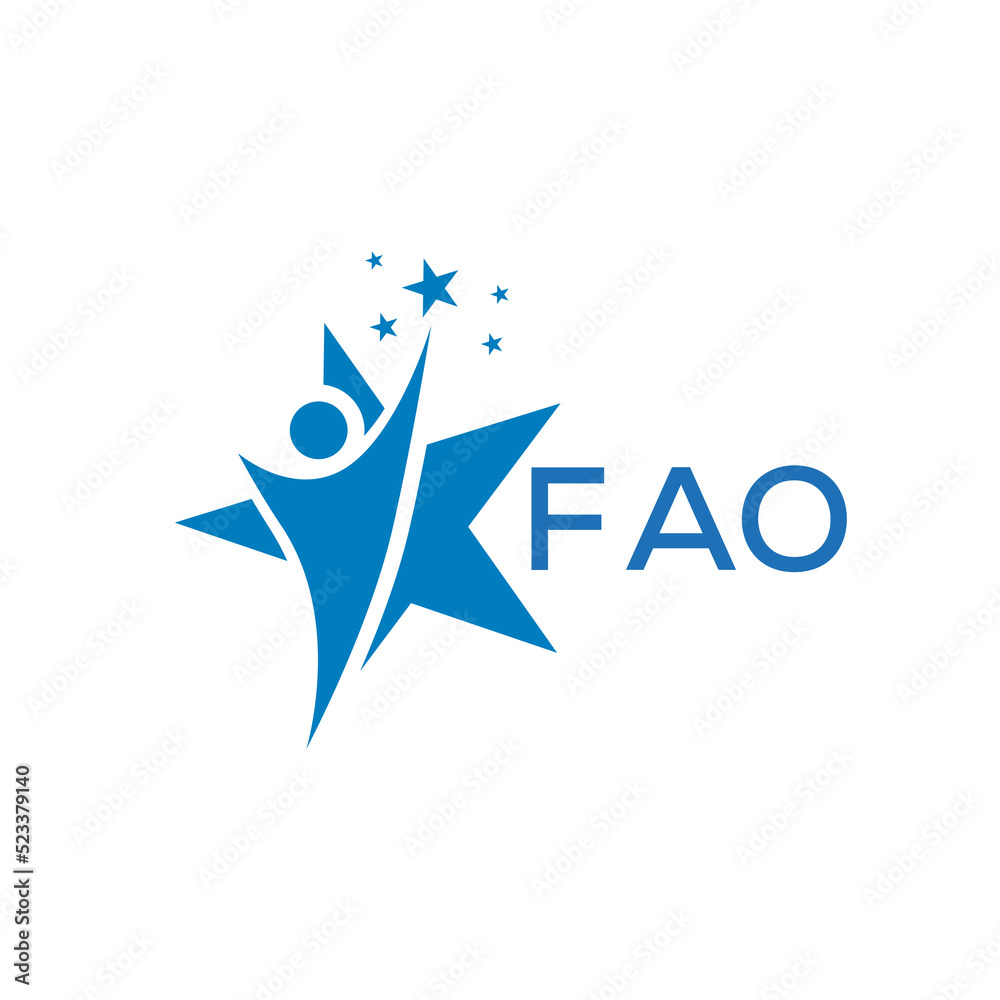 FAO Letter logo white background .FAO Business finance logo design ...