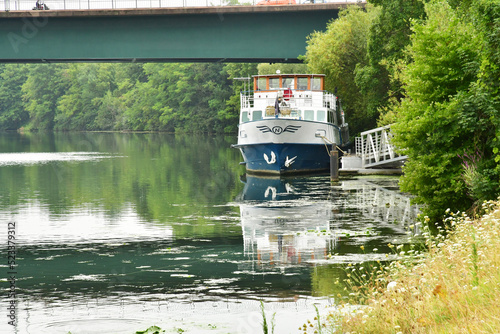 Chatou; France - july 26 2022 : boat photo