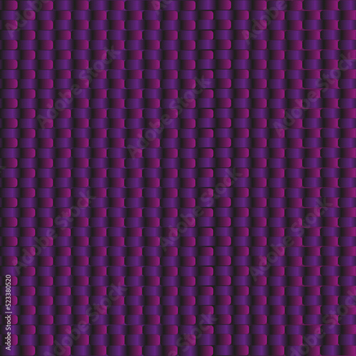 Creative braided three-dimensional colorful background. Seamless very peri vector illustration. Seamless colored 3d line pattern like a braided ribbon. 