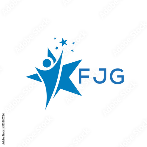 FJG Letter logo white background .FJG Business finance logo design vector image in illustrator .FJG letter logo design for entrepreneur and business.
 photo