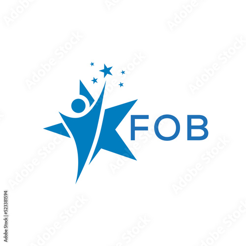 FOB Letter logo white background .FOB Business finance logo design vector image in illustrator .FOB letter logo design for entrepreneur and business.
