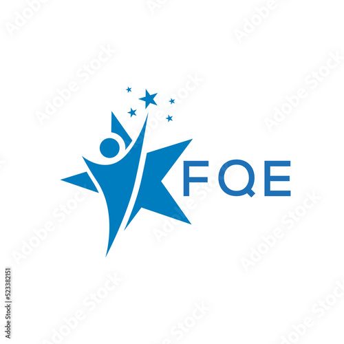FQE Letter logo white background .FQE Business finance logo design vector image in illustrator .FQE letter logo design for entrepreneur and business.
 photo