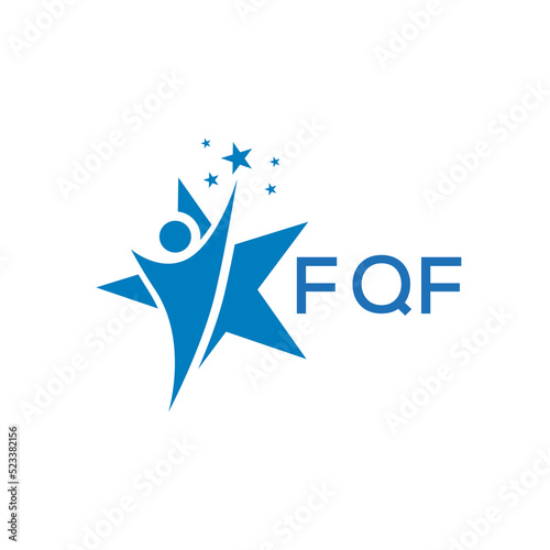 FQF Letter logo white background .FQF Business finance logo design vector image in illustrator .FQF letter logo design for entrepreneur and business.
 photo