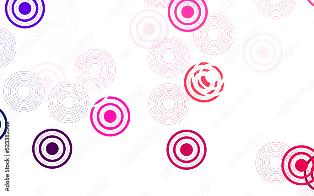 Light Pink vector layout with circle shapes. Light Pink vector layout with circle shapes.