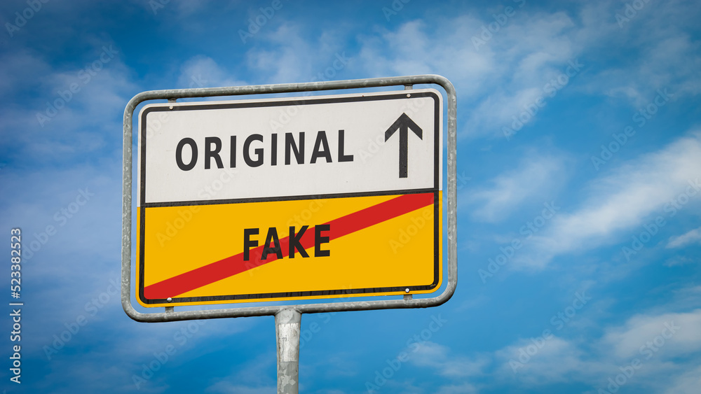 Street Sign Original versus Fake Street Sign Original versus Fake