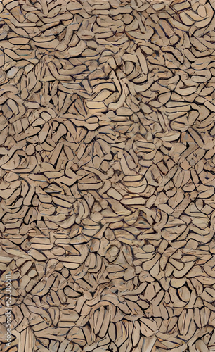 close up of a pile of straw