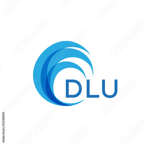 DLU letter logo. DLU blue image on white background. DLU Monogram logo design for entrepreneur and business. . DLU best icon.
 photo