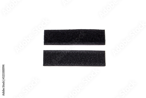 Two pieces of velcro in black.