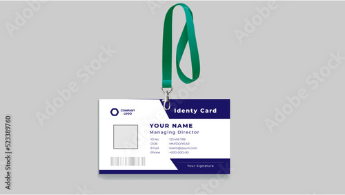 Employee Horizontal Id Card Template , Medical identity badge