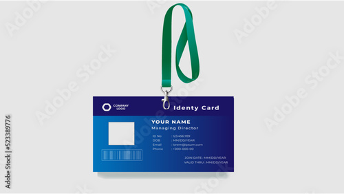 Employee Horizontal Id Card Template , Medical identity badge