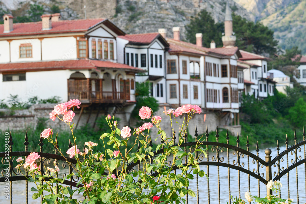 Historic mansions in Amasya, Turkey - Amasya is located in the north of Anatolia, in the inner part of the Middle Black Sea Region.
