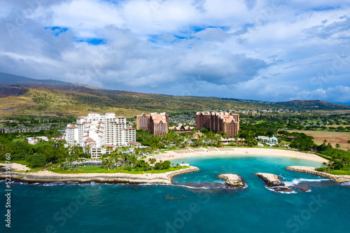 Aerial Shot of Ko'olina Resort on the West Coast of Oahu, Hawaii