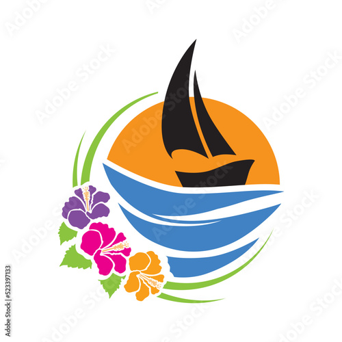 yacht icon vector illustration