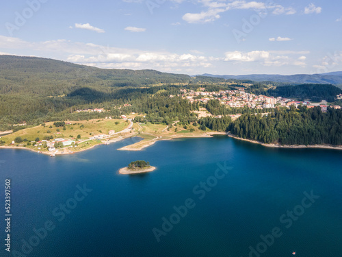 Aerial Summer view of Dospat Reservoir, Bulgaria © Stoyan Haytov
