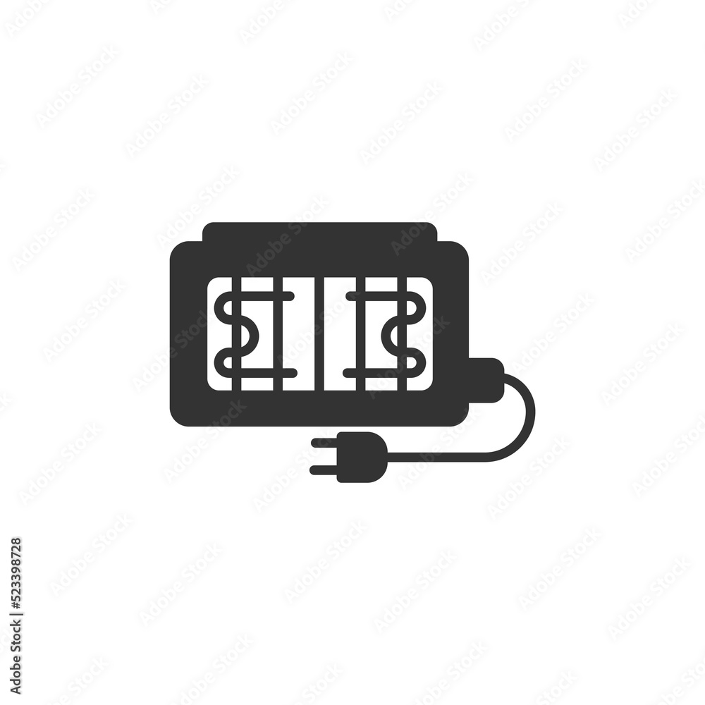 Electric grill icons symbol vector elements for infographic web Electric grill icons symbol vector elements for infographic web