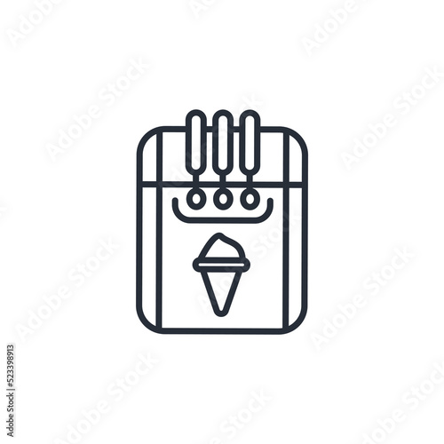 Ice cream machine icons  symbol vector elements for infographic web