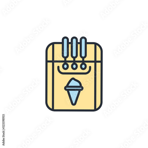 Ice cream machine icons  symbol vector elements for infographic web