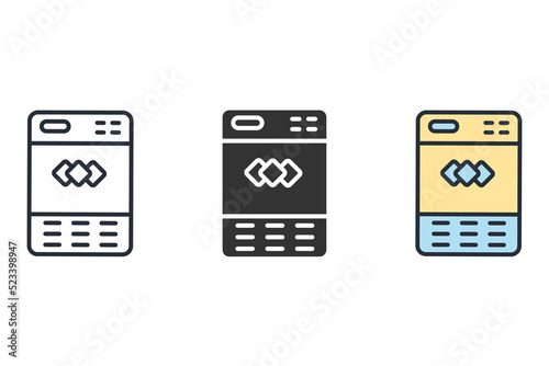 Ice maker icons  symbol vector elements for infographic web