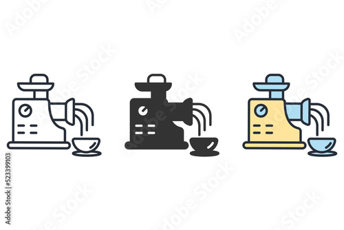 mincer icons  symbol vector elements for infographic web