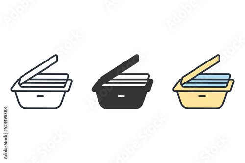 Vegetable chopper icons  symbol vector elements for infographic web photo