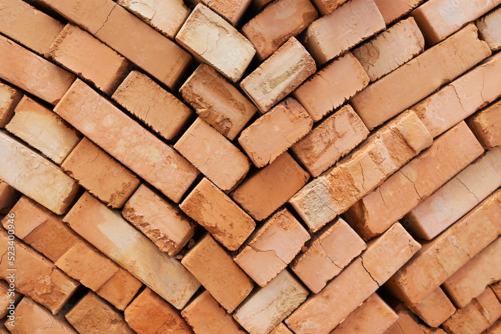 Oblique brickwork as a background, texture, pattern. Oblique brickwork as a background, texture, pattern.