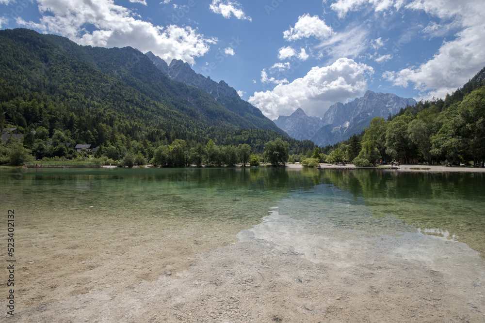 mountain lake Jasna in the Julian Alps