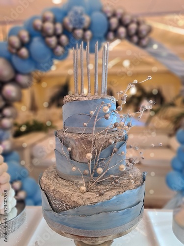 still life kake with candles