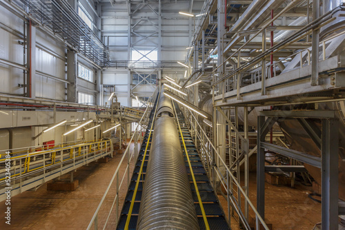 Conveyor belt equipment in big chemical plant.