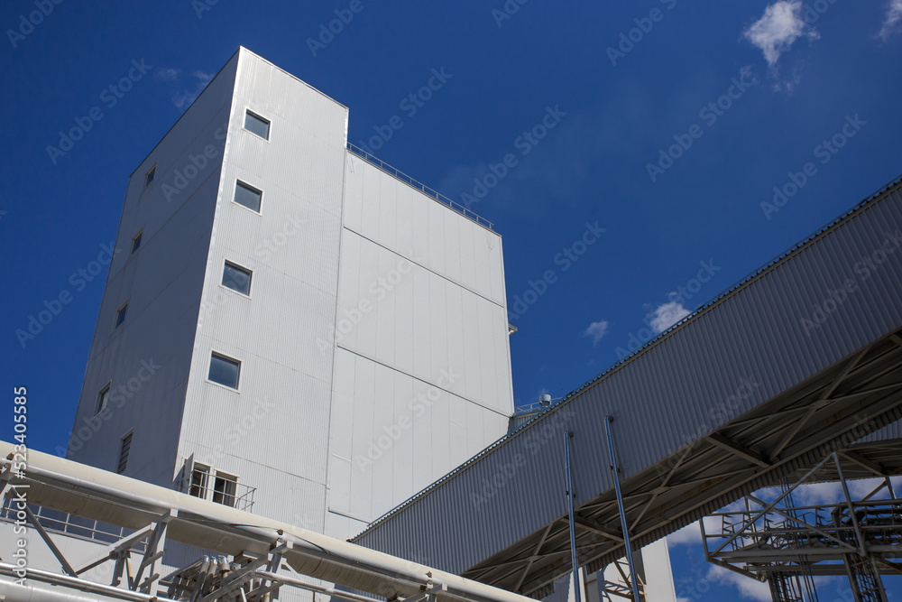 Fototapeta premium Summer view of big chemical plant.