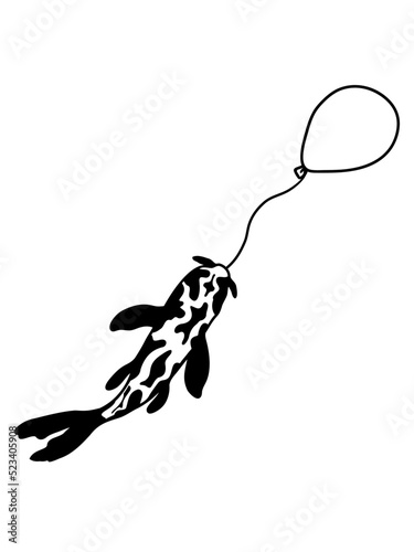 Geangelt Koi Fisch Luftballon 