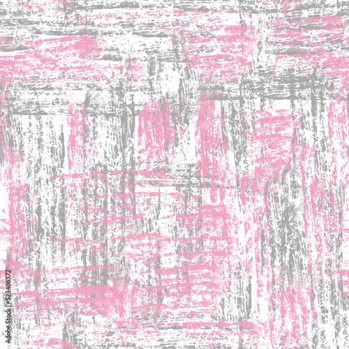 Seamless, abstract pattern of gray and pink paint strokes