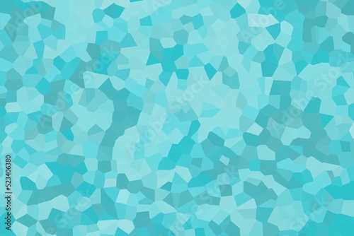 Turquoise background made up of green gradients, different polyline polygons