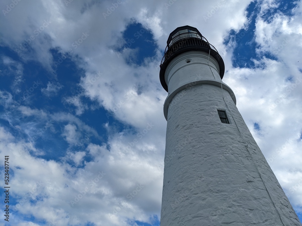 Looking up at lighthouse from ground