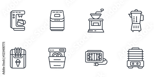 kitchen appliances icons  symbol vector elements for infographic web