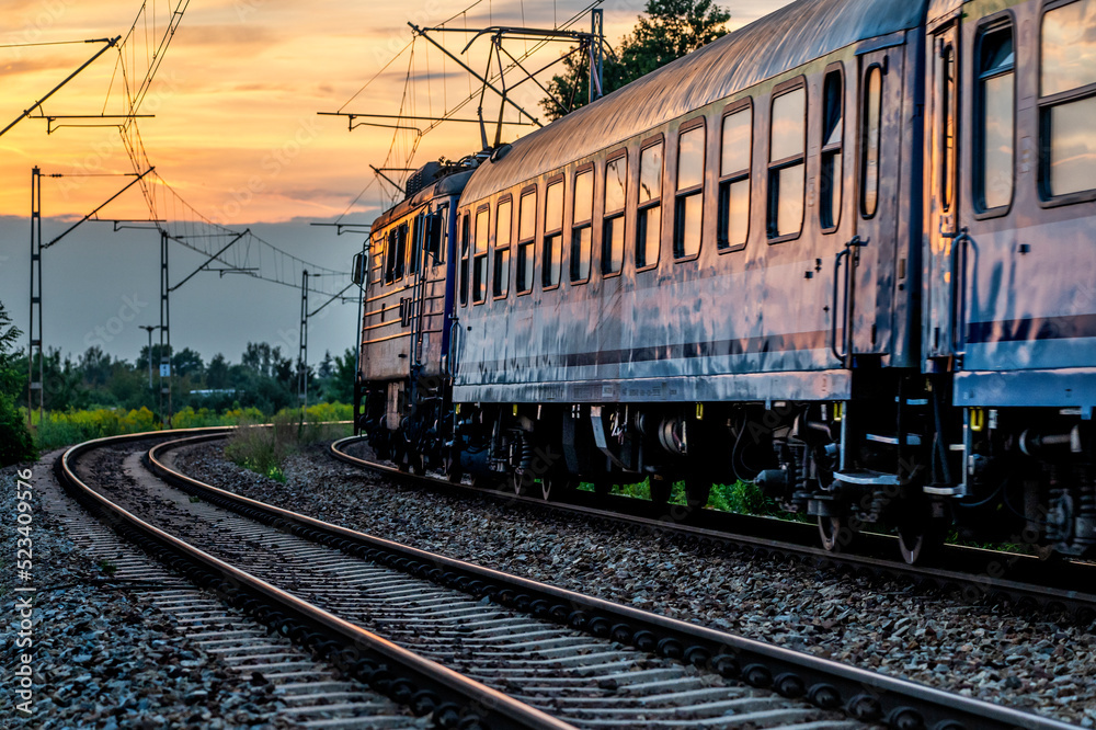 Naklejka premium Passenger train. 