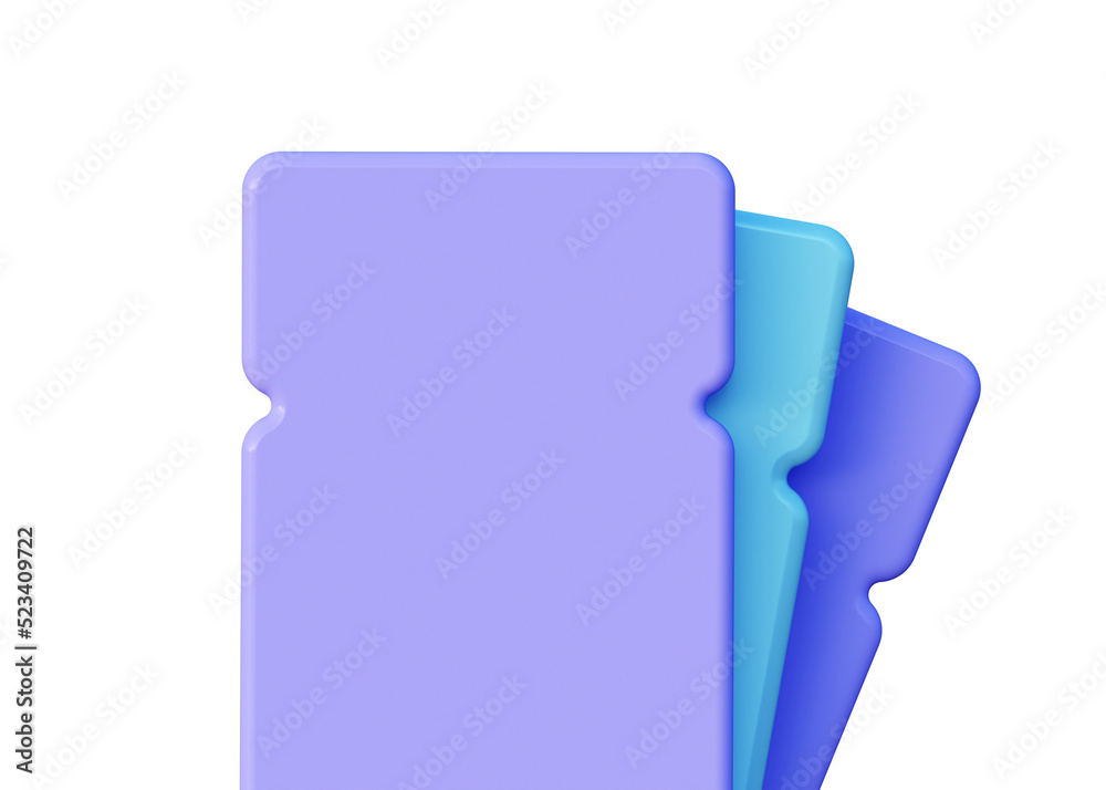 Three purple 3d coupons for discounts and cashback bonuses. Gift coupons for New Year, birthdays and various sales. 3d rendering illustration Three purple 3d coupons for discounts and cashback bonuses. Gift coupons for New Year, birthdays and various sales. 3d rendering illustration