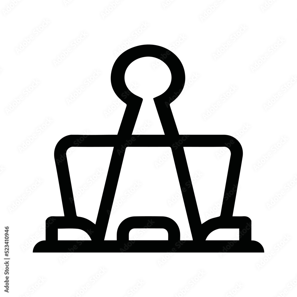 Attachment binder grip clamp icon | Black Vector illustration | Attachment binder grip clamp icon | Black Vector illustration |