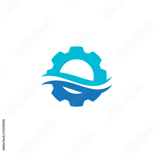 gear and wave logo