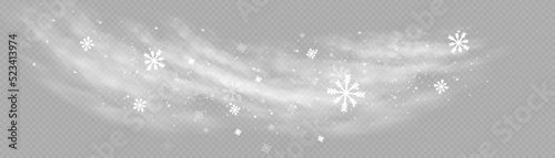 Winter snow wind, fog, white gradient decorative 