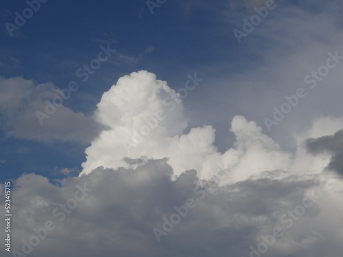 blue sky and clouds. Concept of peace and calm