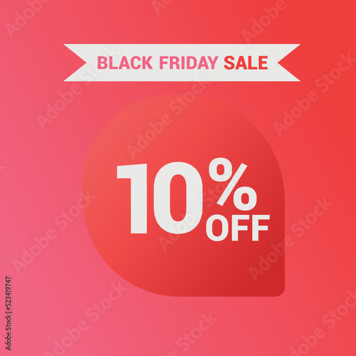 10% off Sale banner special offer ad discount promotion vector banner. price discount offer. season sale promo sticker colorful background © MarcusVincius