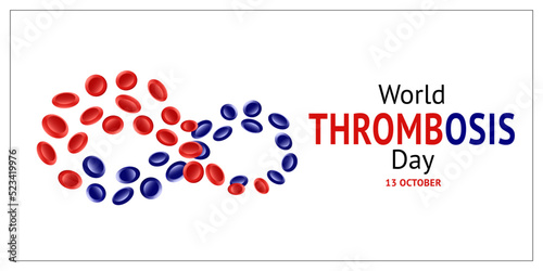 World Thrombosis Day 13 October. Design vector illustration with Thrombosis symbol