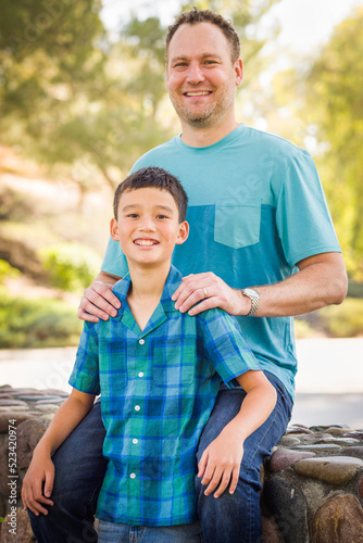 Outdoor portrait of mixed r...