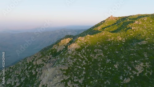 4K circling aerial shot of mountain along Pacific Crest Trail near Mt. Laguna photo