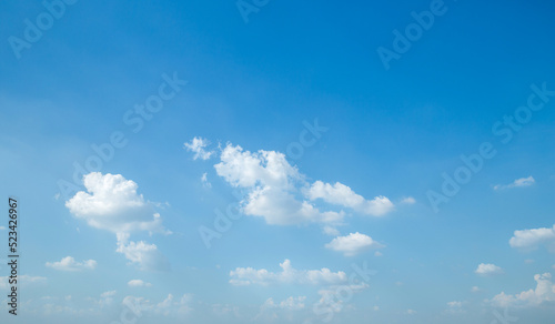 A clean blue sky with white clouds. for background