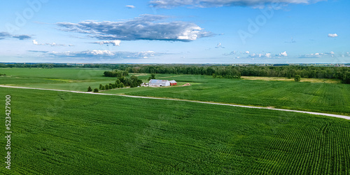 Rural Wisconsin Farm with Forest