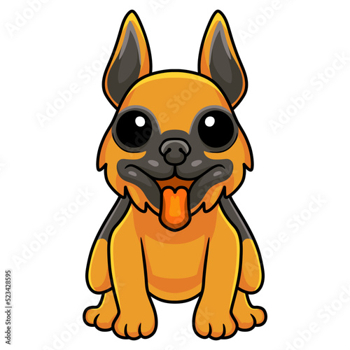 Cute german shepherd dog cartoon
