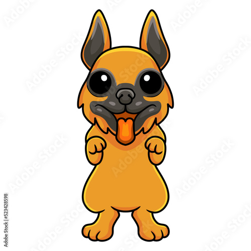 Cute german shepherd dog cartoon
