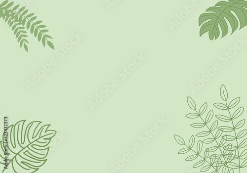 aesthetic background in the form of plants with empty space for text. suitable for wallpapers, backdrops and power point templates