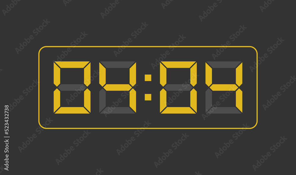 4:04, Digital clock number. Vector illustration.
4:04, Digital clock number. Vector illustration.